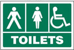 Male - Female - Wheelchair accessible Toilets safety sign (M007)
