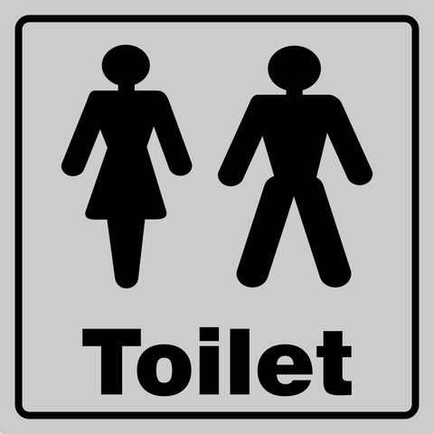 Male and Female Toilet safety sign (T9)