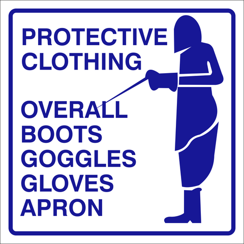 Protective Clothing safety sign (M083)