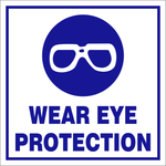 Wear eye protection safety sign (M10)