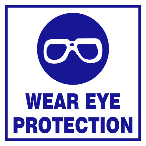 Wear eye protection safety sign (M10)