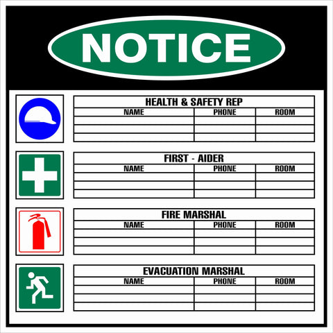 Notice - Health and Safety Rep Safety sign (M134)