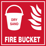 Dry Sand : Fire Bucket safety sign (M172)
