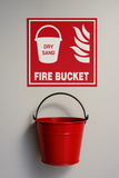 Dry Sand : Fire Bucket safety sign (M172)