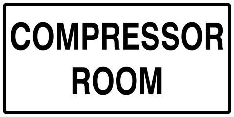 Compressor room safety sign (M59) | Safety Sign Online