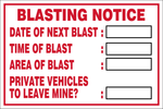 Blasting Notice safety sign  (MI17)