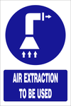 Air extraction to be used safety sign (MV013 A)