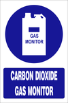 Carbon dioxide gas monitor safety sign (MV017A)