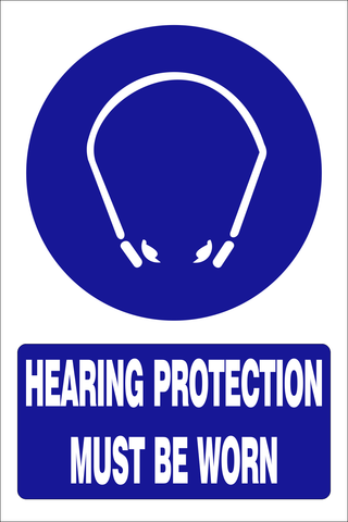 Hearing protection must be worn safety sign (MV019 A)