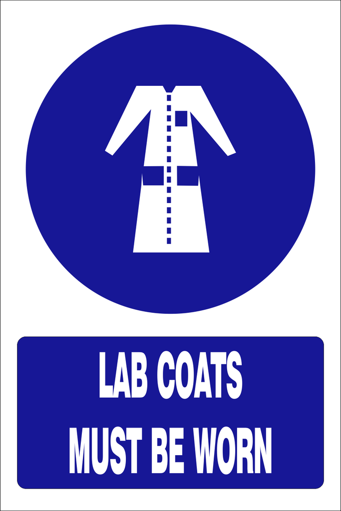 Lab Coat Safety Signs Symbols Lab Caution Sign Request | Environmental