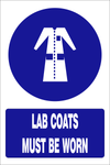 Lab coats must be worn safety sign (MV021 A)