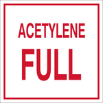 Acetylene Full safety sign (MV30)