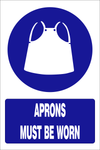 Aprons must be worn safety sign (MV009A)