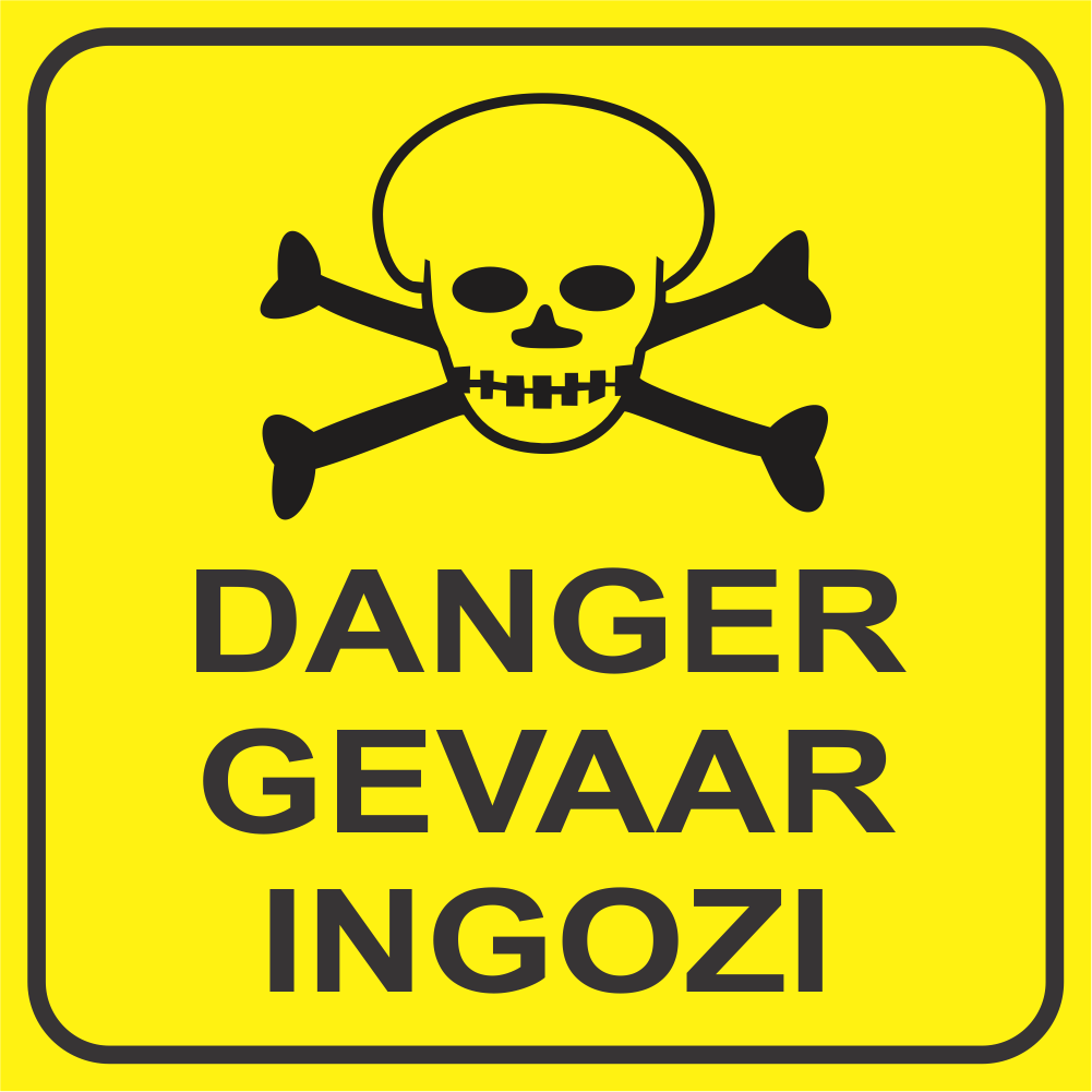 Danger - Gevaar - Ingozi safety sign (M131) | Safety Sign Online