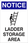 Notice Ladder storage area safety sign (NOT056)