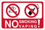No Smoking or vaping safety sign (NSV01)