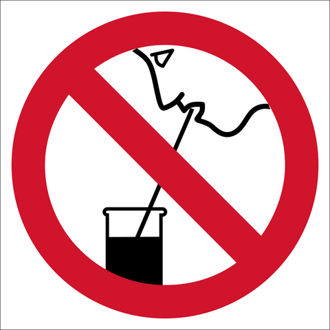 No Pipetting safety sign (P51)