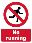 No Running safety sign (P49)