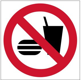 No Food or drink safety sign (P54)