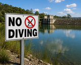 No diving safety sign (PR017)
