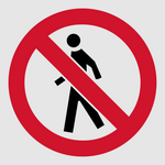 No thoroughfare reflective safety sign (PV03REF)