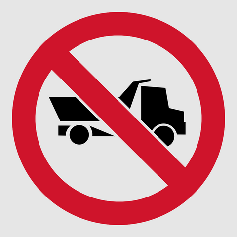 No Entry for heavy trucks reflective safety sign (PV15REF)