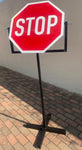 Stop - Go road sign with or without a steel stand (R1.5)
