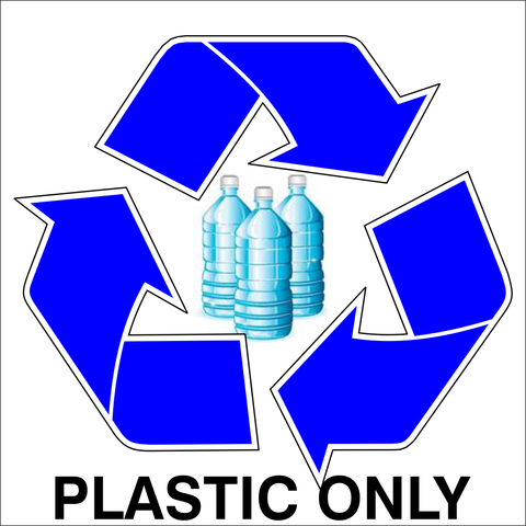 Recycle plastic only safety sign (REC002)