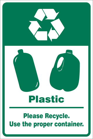 Recycle plastic safety sign (REC011)