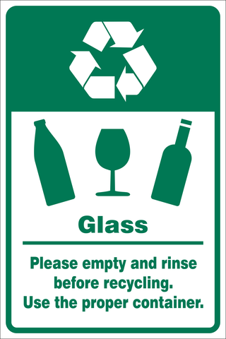 Recycle Glass safety sign (REC015)