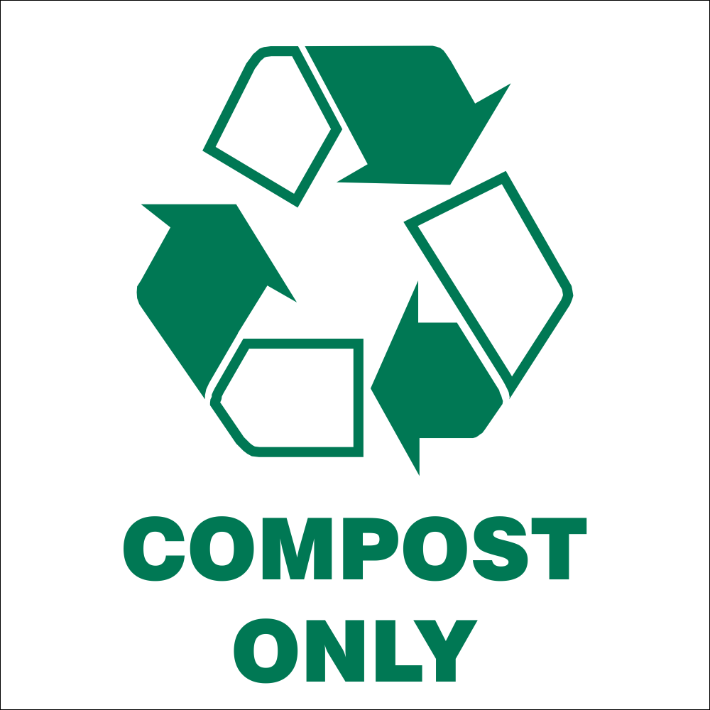 Compost only safety sign (REC017) | Safety Sign Online