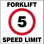 Forklift Speed Limit 5 safety sign (SL5)