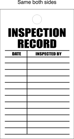 Inspection Record Tags (MV47)