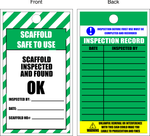 Scaffold Safe to use with Inspection Record Tags (MV48)