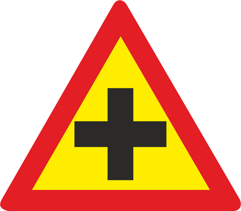 Crossroad Temporary road sign (TW101)