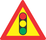 Traffic Signals Ahead  Class 1 Reflective Temporary road sign (TW301)