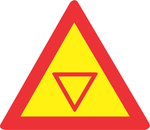 Traffic Control Yield Ahead  Class 1 Reflective Temporary road sign (TW303)
