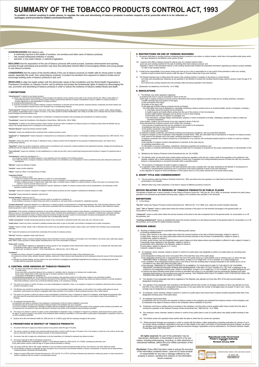A1 - Tobacco Act, 2026