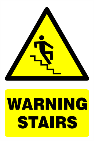 Warning stairs safety sign (WARN09)