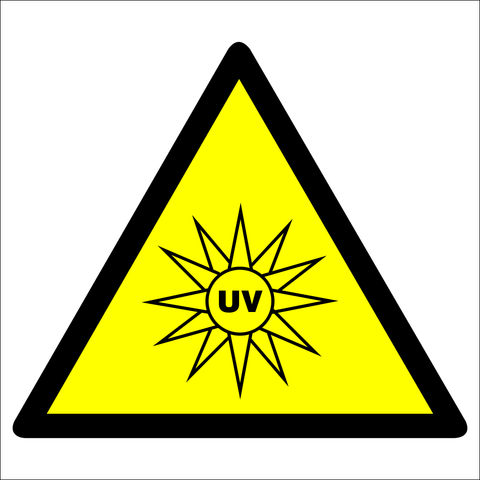 Warning UV light safety sign (WARN10)