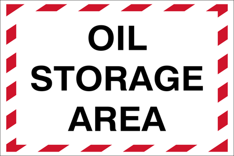 Oil Storage Area safety sign (WARN18)