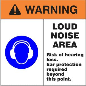 Warning : loud noise area safety sign (WARN24)