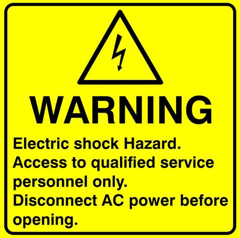 Warning : Electric Shock Hazard safety sign (WARN26)