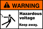Warning hazardous voltage safety (WARN4)
