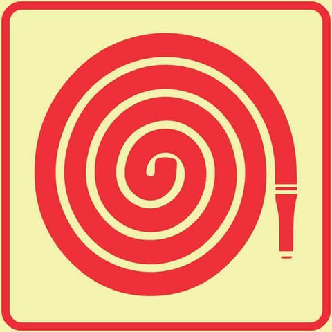 SABS Hose Reel photoluminescent ( Glow in the dark ) safety sign (F29)