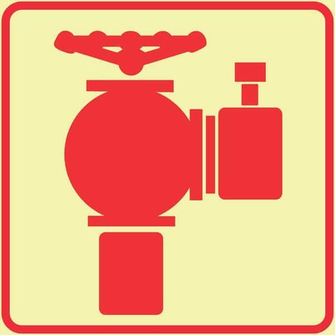 SABS Fire Hydrant Photoluminescent (glow in the dark) safety sign (F30)