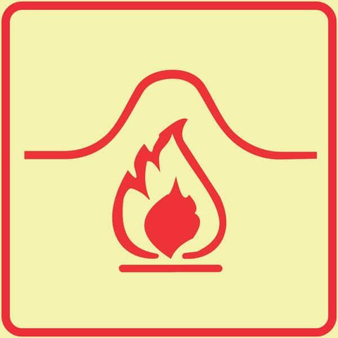 SABS Fire Blanket photoluminescent (glow in the dark) safety sign (F35)