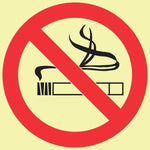 Smoking Prohibited photoluminescent (glow in the dark) safety sign (F27)