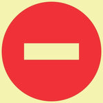 No Entry (Photo Luminescent) safety sign (E24)