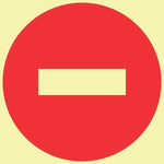 No Entry (Photo Luminescent) safety sign (E24)